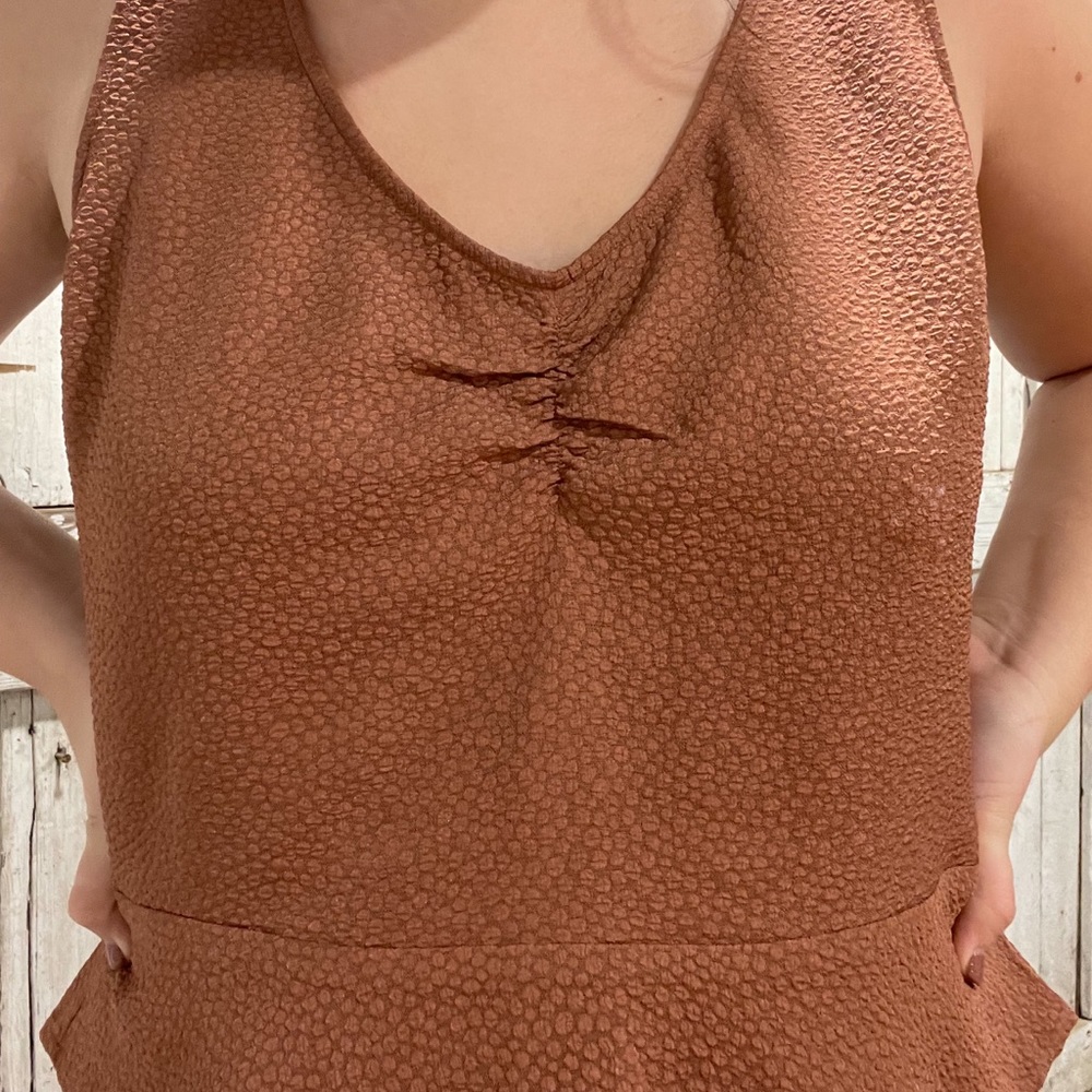 Express Brown Textured Tank Top - Picture 2 of 3